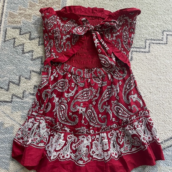 Sea strapless mini dress. Fun paisley pattern. Great condition - Picture 4 of 5